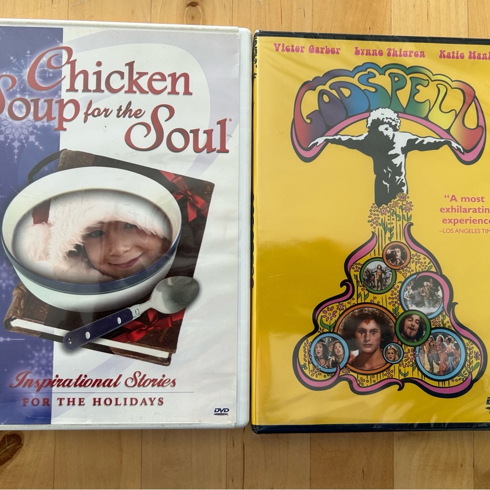Chicken Soup for the Soul and Godspell DVDs